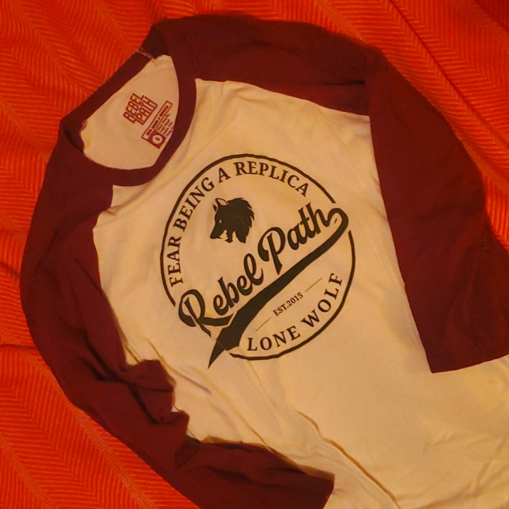 BASEBALL TSHIRT LONE WOLF REBEL PATH